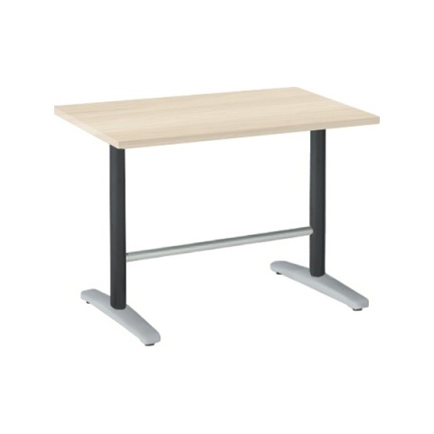 オカムラ ミーティングテーブル 完成日 組立不要 ライブス ミーティングテーブル T字脚タイプ 固定タイプテーブル(アジャスター付) 矩形 W1200 D750 脚:ポリッシュ(支柱:ブラック) 87AFAF-MEV1