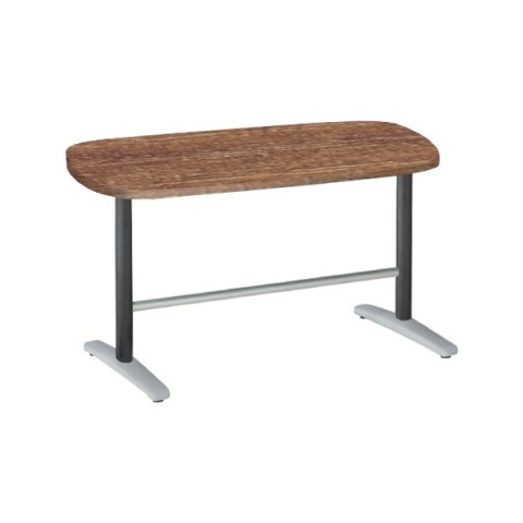 オカムラ ミーティングテーブル 完成日 組立不要 ライブス ミーティングテーブル T字脚タイプ 固定タイプテーブル(アジャスター付) 楕円形 W1500 D900 脚:ポリッシュ(支柱:ブラック) 87AFCL-MEW3