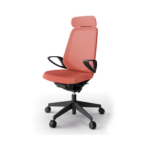 イトーキ オフィスチェア 完成日 組立不要 ノートチェア テクスチャードメッシュバック エクストラハイバック ループ肘 ランバーサポートなし ハンガーなし ナイロン双輪キャスター KJ-176JEE-T1D4