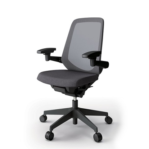 イトーキ オフィスチェア 完成日 組立不要 ノートチェア テクスチャードメッシュバック ハイバック アジャスタブル肘 ランバーサポートなし ハンガーなし 抵抗付ウレタン双輪キャスター KJ-177JEM2T1T3