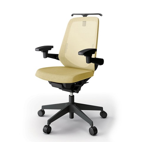 イトーキ オフィスチェア 完成日 組立不要 ノートチェア テクスチャードメッシュバック ハイバック アジャスタブル肘 ランバーサポート付 ハンガー付 抵抗付ウレタン双輪キャスター KJ-157JEHM2T1U6