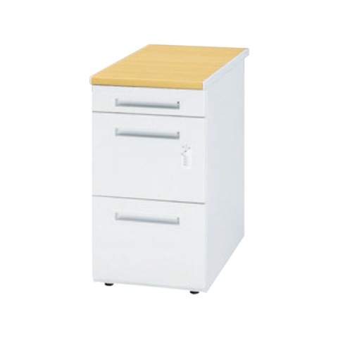 トヨスチール デスクワゴン・脇机 完成日 組立不要 50S 脇デスク A袖 ダイヤル錠 H720 D700 50SNH-D047APW 11-5720-2