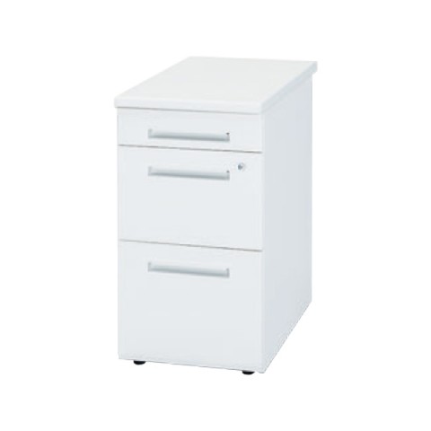 トヨスチール デスクワゴン・脇机 完成日 組立不要 50S 脇デスク B袖 シリンダー錠 H720 D700 50SNH-047BWW 11-4506-1