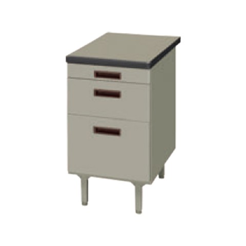 トヨスチール デスクワゴン・脇机 完成日 組立不要 100CG 脇デスク 3段 100G-890N 11-1753-0