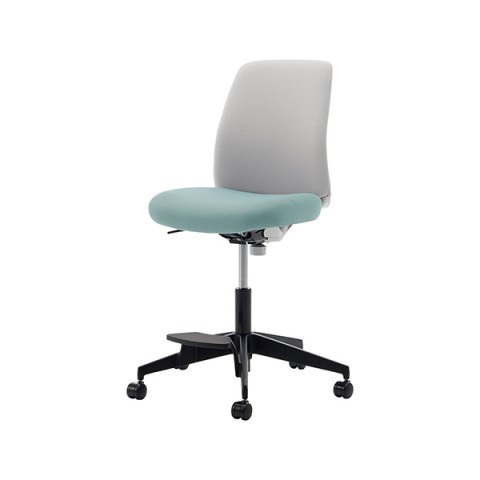 コクヨ オフィスチェア 完成日 組立不要 オプティ ハイタイプ ローバック 肘なし ブラック樹脂脚 本体ホワイトグレー 背座別色 ウレタン双輪キャスター C02-F102CU-E138E21