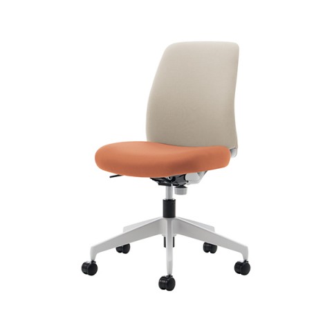 コクヨ オフィスチェア 完成日 組立不要 オプティ ロータイプ ローバック 肘なし ホワイトグレー樹脂脚 本体ホワイトグレー 背座別色 ウレタン双輪キャスター C02-W102CU-E10YM11