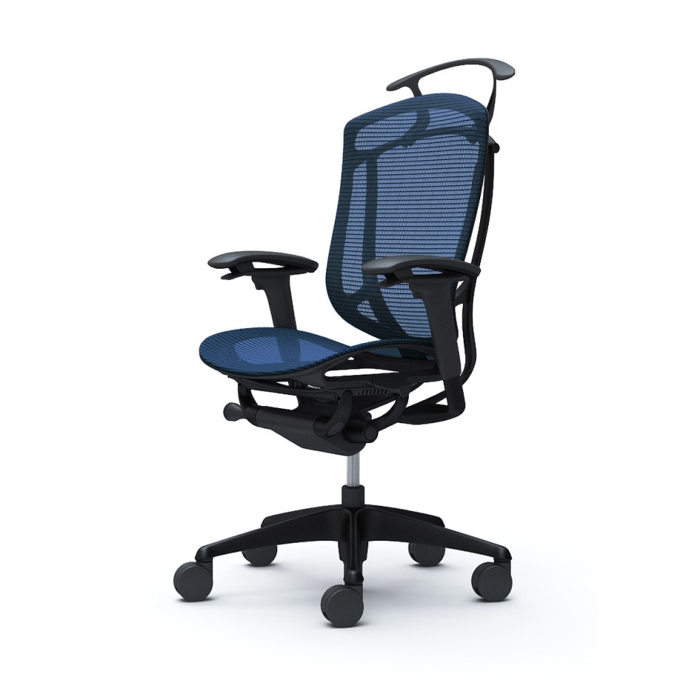 オカムラ オフィスチェア 完成日 組立不要 コンテッサセコンダ ハイバック 5本脚 アジャストアーム メッシュ ブラックフレーム ブラックボディ ランバー無 ハンガー付 ウレタンキャスター CC82ZR-FPG4