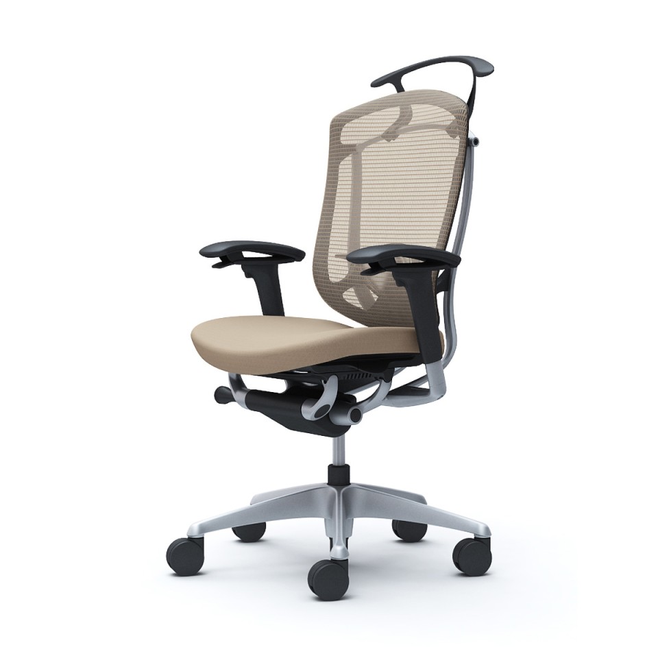 オカムラ オフィスチェア 完成日 組立不要 コンテッサセコンダ ハイバック 5本脚 アジャストアーム クッション シルバーフレーム ブラックボディ ランバー付 ハンガー付 ウレタンキャスター CC84YS-FPC7