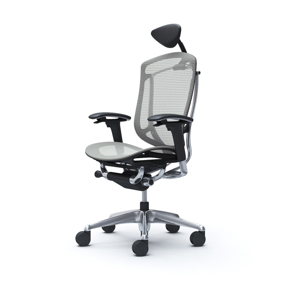 オカムラ オフィスチェア 完成日 組立不要 コンテッサセコンダ エクストラハイバック 小型可動ヘッドレスト メッシュ アジャストアーム ポリッシュフレーム ブラックボディ ランバー無 ハンガー無 ウレタンキャスター CC8AXR-FPG3