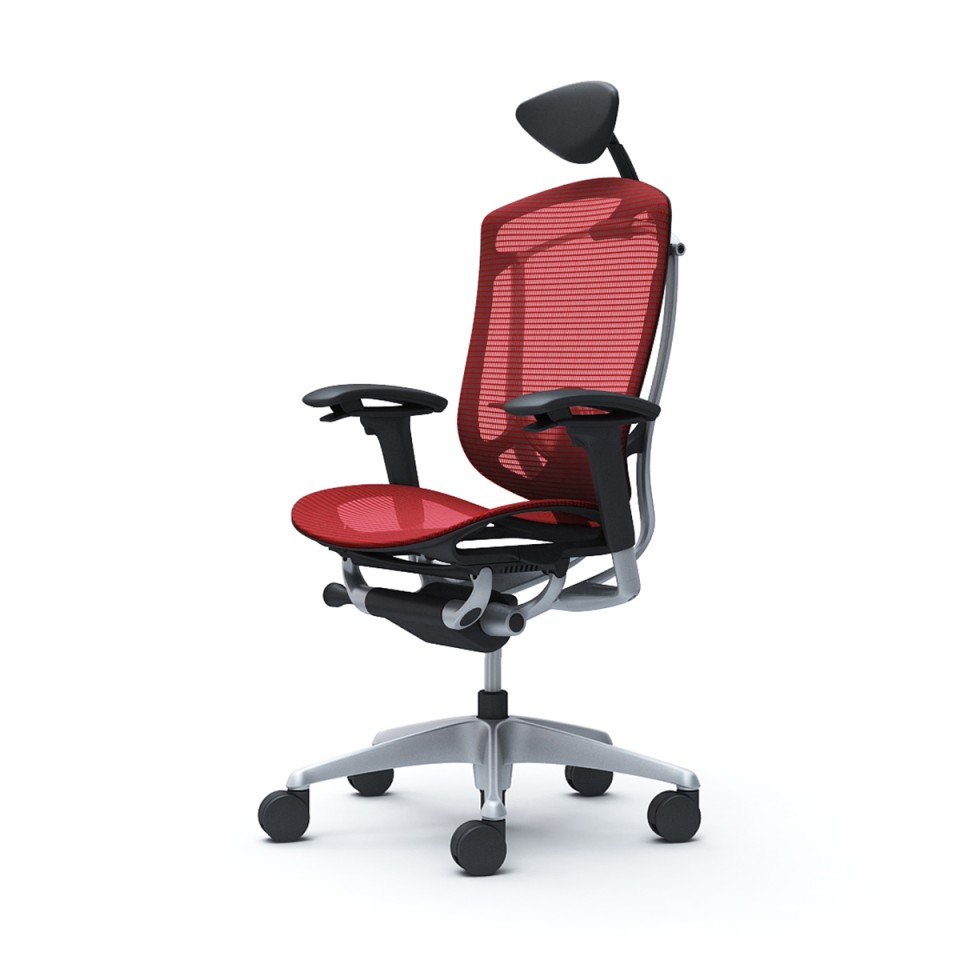 オカムラ オフィスチェア 完成日 組立不要 コンテッサセコンダ エクストラハイバック 小型可動ヘッドレスト メッシュ アジャストアーム シルバーフレーム ブラックボディ ランバー付 ハンガー無 ウレタンキャスター CC8AYS-FPG9