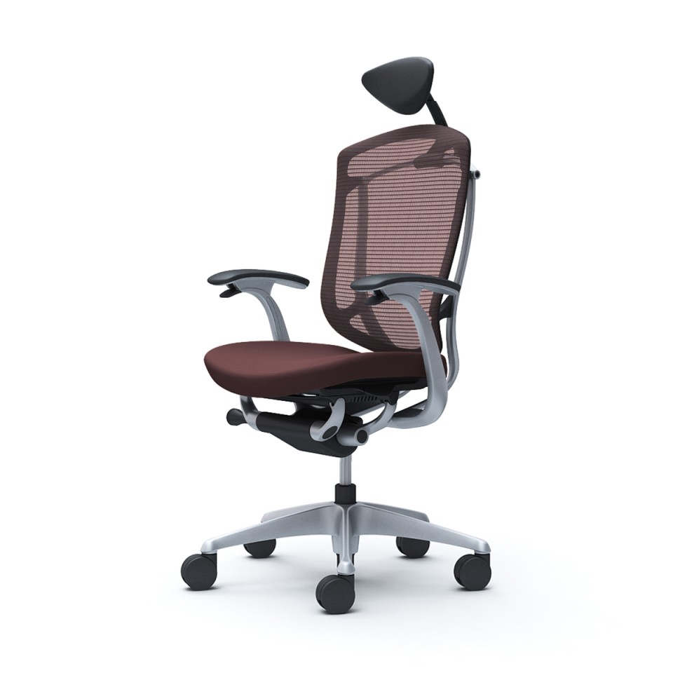 オカムラ オフィスチェア 完成日 組立不要 コンテッサセコンダ エクストラハイバック 小型可動ヘッドレスト クッション デザインアーム シルバーフレーム ブラックボディ ランバー無 ハンガー無 ウレタンキャスター CC4CYR-FPC8