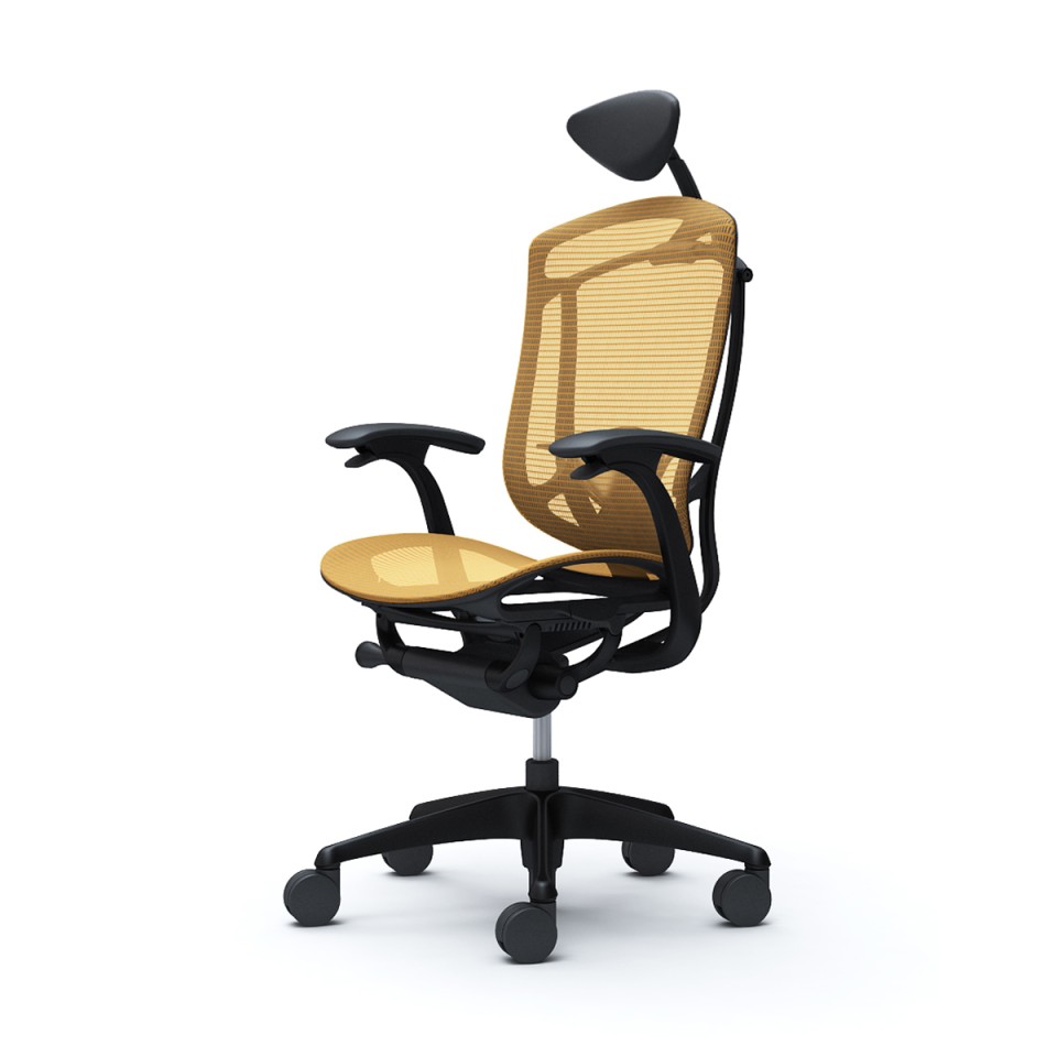 オカムラ オフィスチェア 完成日 組立不要 コンテッサセコンダ エクストラハイバック 小型可動ヘッドレスト メッシュ デザインアーム ブラックフレーム ブラックボディ ランバー付 ハンガー無 ウレタンキャスター CC4AZS-FPH9