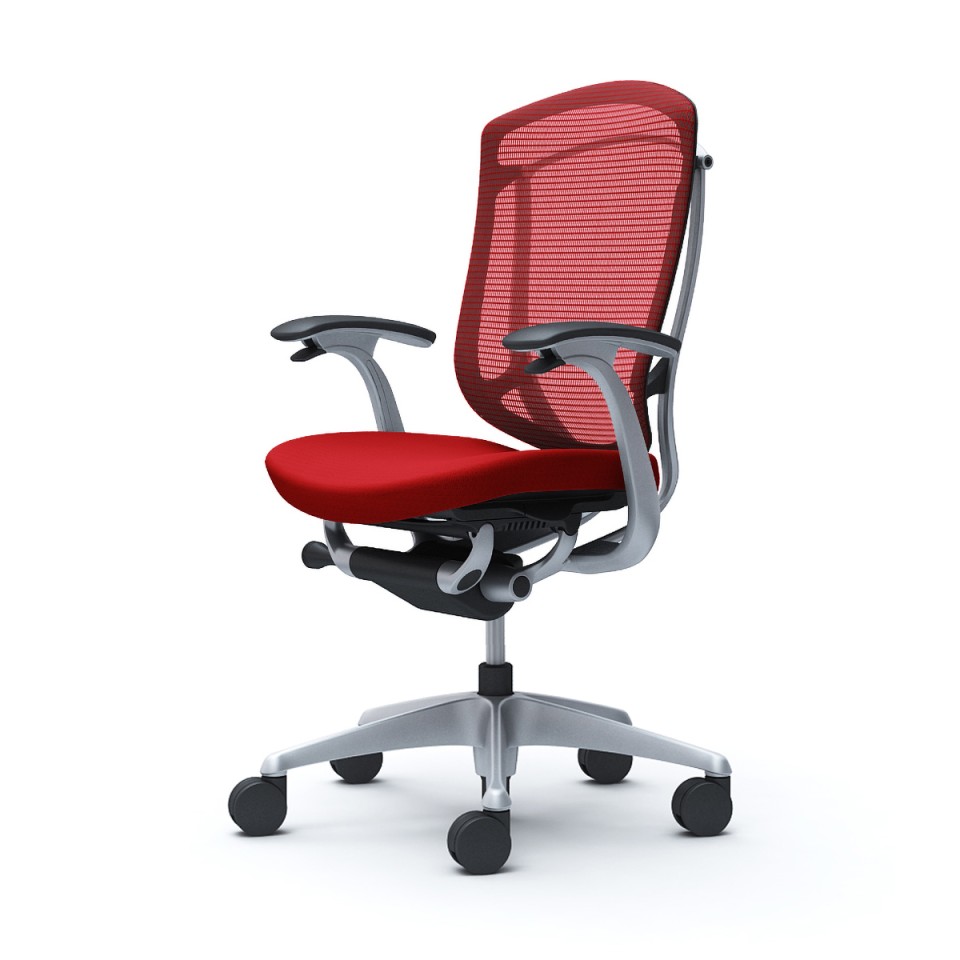 オカムラ オフィスチェア 完成日 組立不要 コンテッサセコンダ ハイバック 5本脚 デザインアーム クッション シルバーフレーム ブラックボディ ランバー無 ハンガー無 ウレタンキャスター CC43YR-FPC9