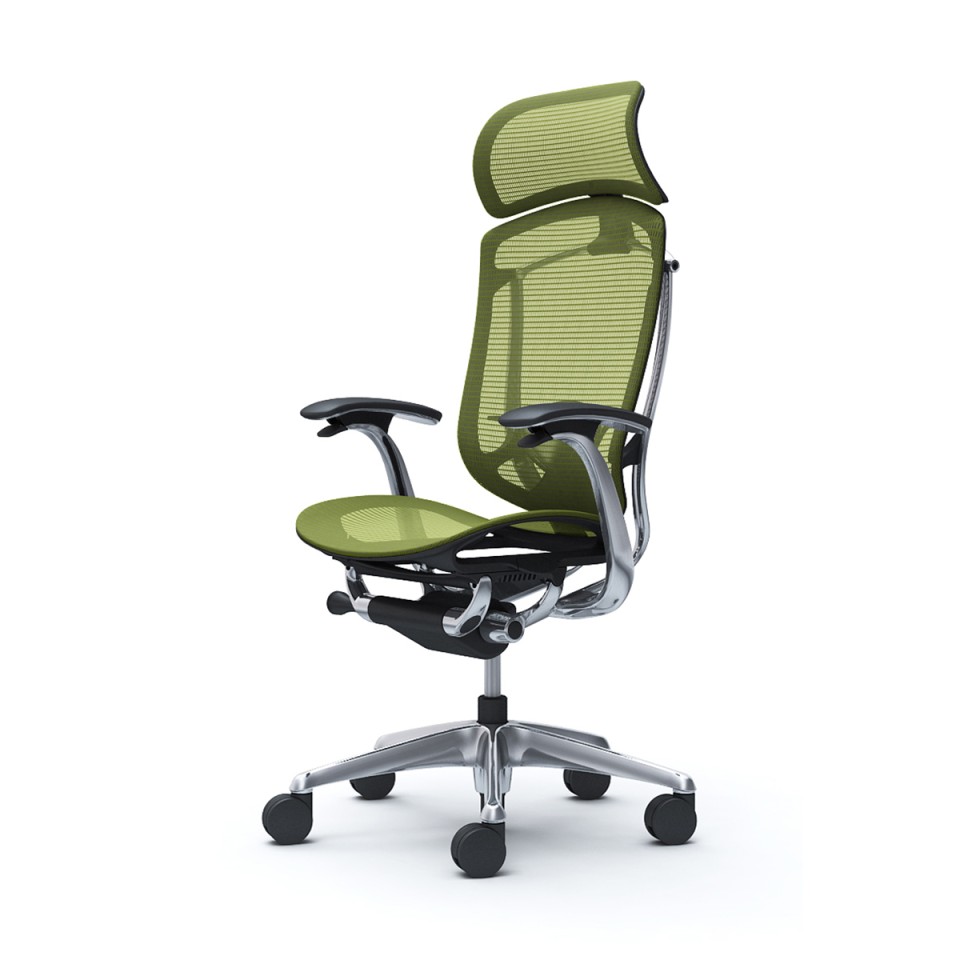 オカムラ コンテッサ セコンダ オレンジ 2019年製 ④10/07 OKAMURA OKAMURA オフィスチェア コンテッサ セコンダ 可動肘