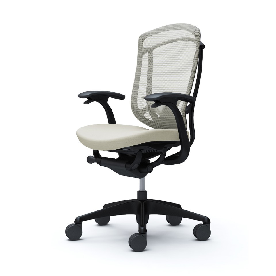 オカムラ オフィスチェア 完成日 組立不要 コンテッサセコンダ ハイバック 5本脚 デザインアーム クッション ブラックフレーム ブラックボディ ランバー付 ハンガー無 ウレタンキャスター CC43ZS-FPC2