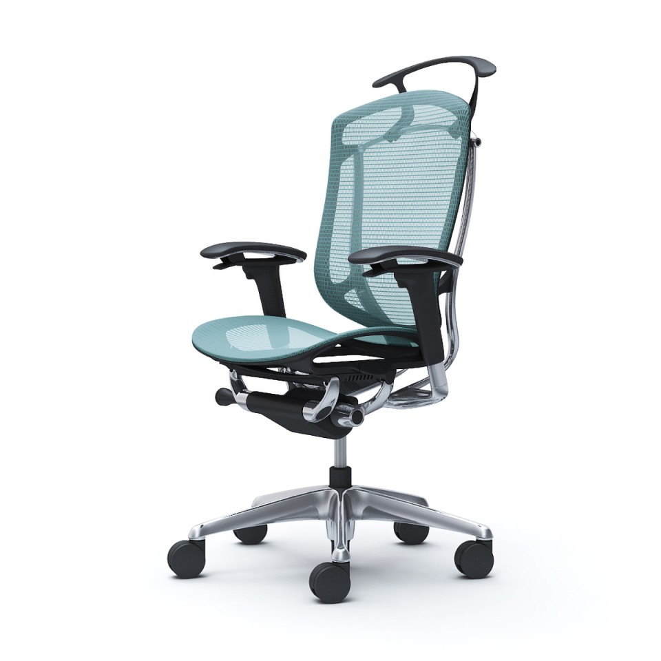 オカムラ オフィスチェア 完成日 組立不要 コンテッサセコンダ ハイバック 5本脚 アジャストアーム メッシュ ポリッシュフレーム ブラックボディ ランバー無 ハンガー付 ウレタンキャスター CC82XR-FPG6