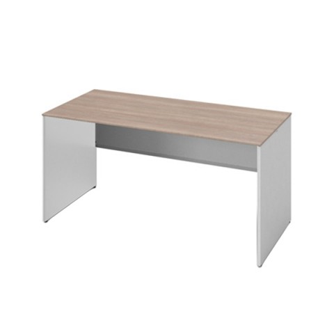 オカムラ オフィスデスク 完成日 組立不要 ソリスト パネル脚 平机 スタンダードタイプ(720H) D700 脚色ネオホワイト メラミン天板(ティンバーウッド) 3K25LC-MGM1