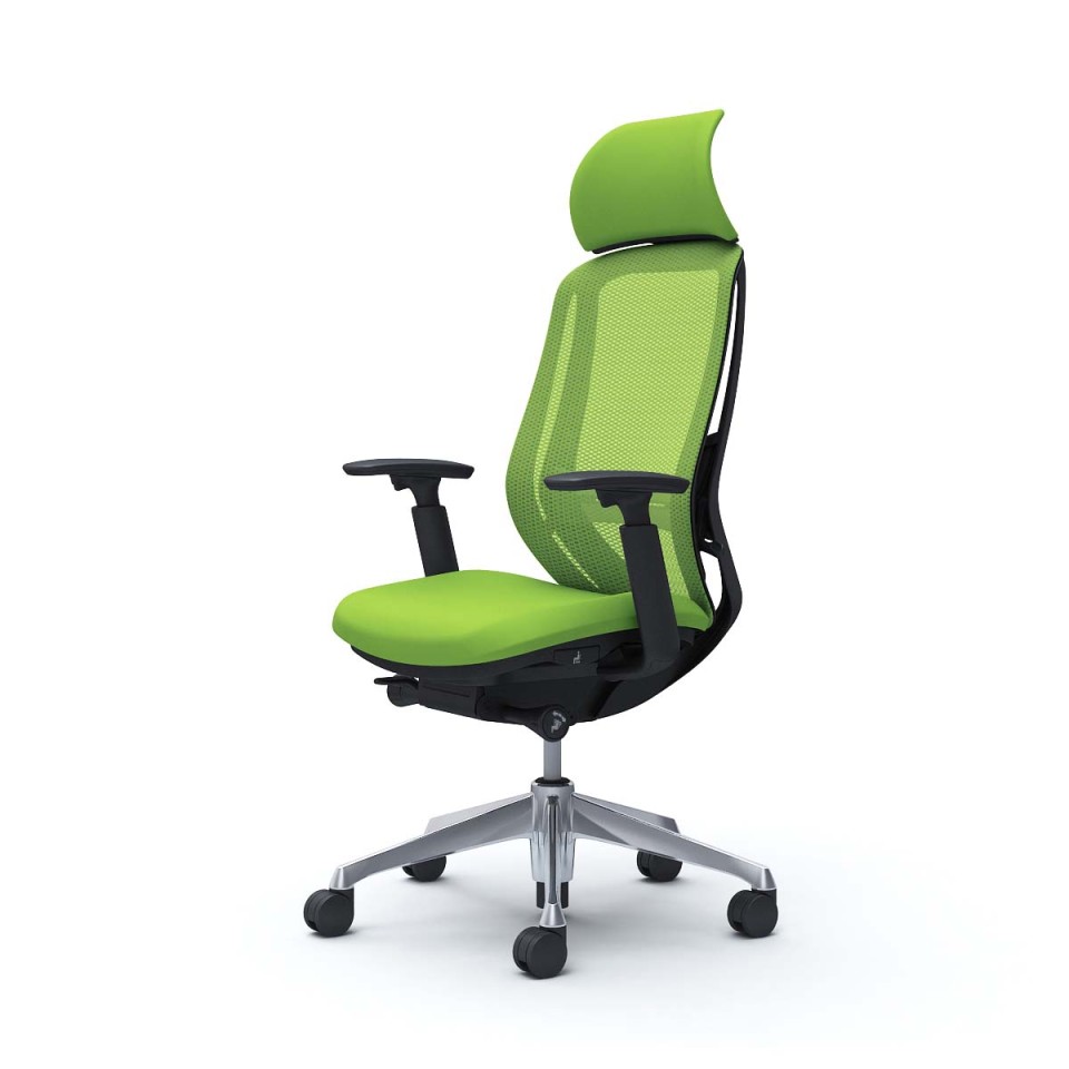 オカムラ オフィスチェア 完成日 組立不要 シルフィー エクストラハイバック メッシュタイプ アジャストアーム付 ブラックボディ アルミポリッシュ脚 ランバーサポート付 ウレタンキャスター C68AES-FMP5