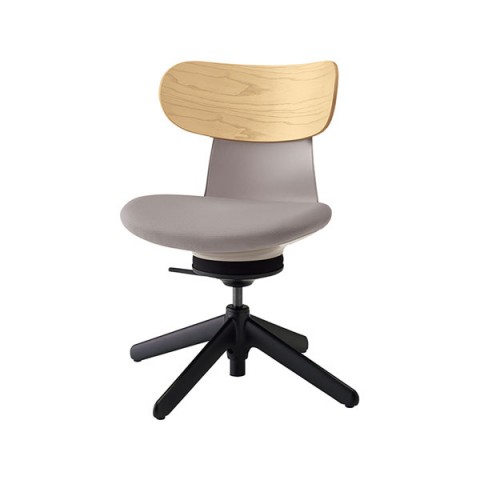 コクヨ オフィスチェア 完成日 組立不要 イングライフ 肘無 背合板タイプ ナイロン脚先(4本脚) 背カラー:ホワイトアッシュ C05-B10CGL-MAMA701