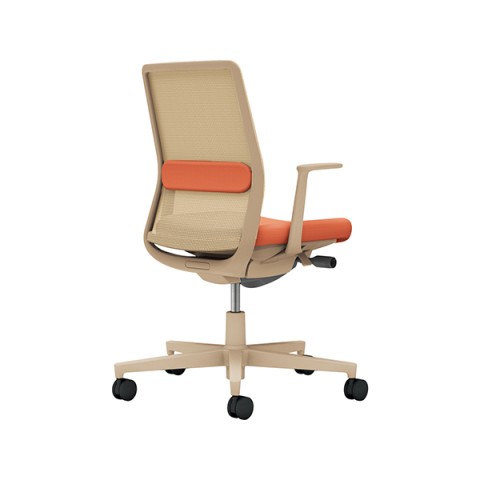 コクヨ オフィスチェア 完成日 組立不要 モネット 背メッシュタイプ 背座別色(座色選択タイプ)ベージュ脚 本体:ソフトベージュ 背:ソフトベージュ L型肘 ランバーサポートあり ナイロンキャスター C03-Z112W-Z0TYK0T1