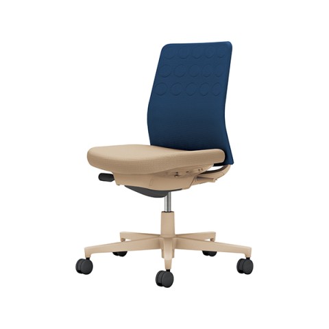 コクヨ オフィスチェア 完成日 組立不要 モネット 背クッションタイプ 背座別色(背色選択タイプ)ベージュ脚 本体:ソフトベージュ 座:ソフトベージュ 肘なし ナイロンキャスター C03-Z200W-Z1KT7X1