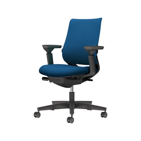 コクヨ オフィスチェア 完成日 組立不要 ミトラ 2 ファブリックタイプ スタンダードバック ブラック脚 可動肘 ブラック ランバーサポートあり ポリウレタン巻きキャスター C04-B132CU-BKT6T61