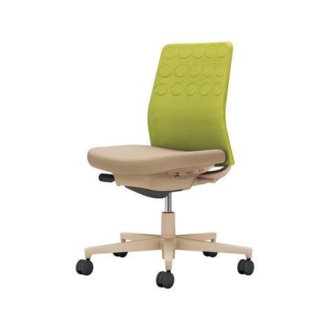 コクヨ オフィスチェア 完成日 組立不要 モネット 背クッションタイプ 背座別色(背色選択タイプ)ベージュ脚 本体:ソフトベージュ 座:ソフトベージュ 肘なし ポリウレタン巻きキャスター C03-Z200U-Z1KQ4X1