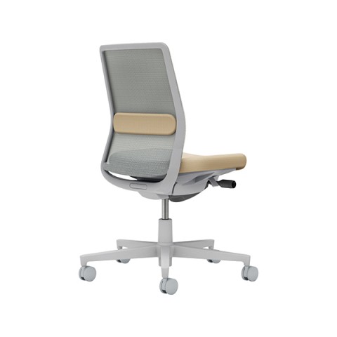 コクヨ オフィスチェア 完成日 組立不要 モネット 背メッシュタイプ 背座別色(座色選択タイプ)グレー脚 本体:ライトグレー 背:ライトグレー 肘なし ランバーサポートあり ナイロンキャスター C03-G102W-G1KE21K1