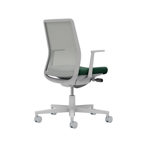 コクヨ オフィスチェア 完成日 組立不要 モネット 背メッシュタイプ 背座別色(座色選択タイプ)グレー脚 本体:ライトグレー 背:ライトグレー L型肘 ポリウレタン巻きキャスター C03-G110U-GQ6E2X1