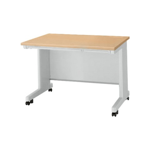 ライオン オフィスデスク 完成日 組立不要 イーディー 平机(キャスタータイプ)(H700) 中央引き出し付(奥行700mm) ED-E087FC-MH 364-61