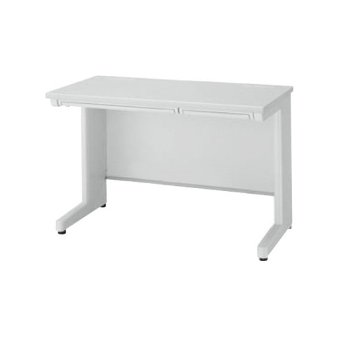 ライオン オフィスデスク 完成日 組立不要 イーディー 平机(アジャスタータイプ)(H700) 中央引き出し付(奥行600mm) ED-E106F-HH 364-76