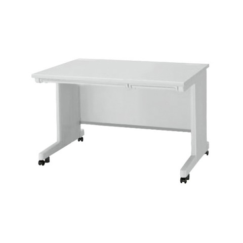 ライオン オフィスデスク 完成日 組立不要 イーディー 平机(キャスタータイプ)(H700) 中央引き出し付(奥行800mm) ED-E108FC-HH 364-39