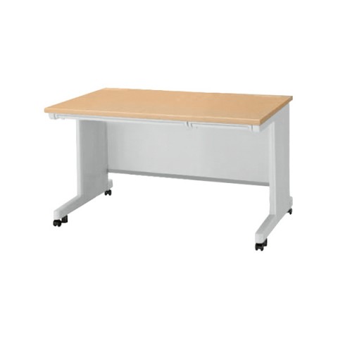 ライオン オフィスデスク 完成日 組立不要 イーディー 平机(キャスタータイプ)(H700) 中央引き出し付(奥行800mm) ED-E128FC-MH 364-44