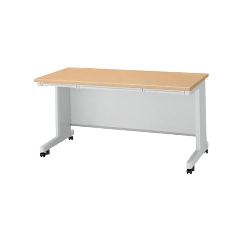 ライオン オフィスデスク 完成日 組立不要 イーディー 平机(キャスタータイプ)(H700) 中央引き出し付(奥行700mm) ED-E147FC-MH 364-57