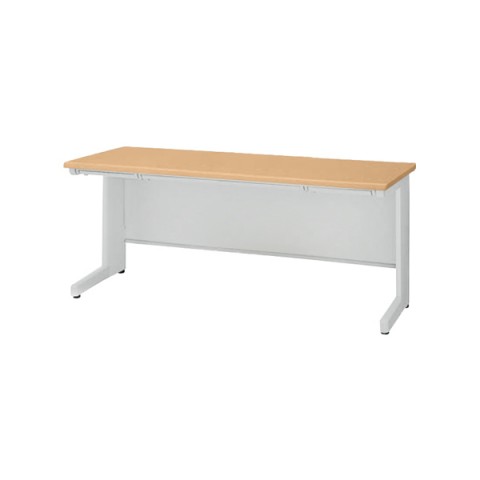 ライオン オフィスデスク 完成日 組立不要 イーディー 平机(アジャスタータイプ)(H700) 中央引き出し付(奥行600mm) ED-E186F-MH 364-78