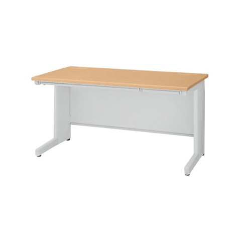 ライオン オフィスデスク 完成日 組立不要 イーディー 平机(H720) 中央引き出し付タイプ ED-M127F-MH 743-64