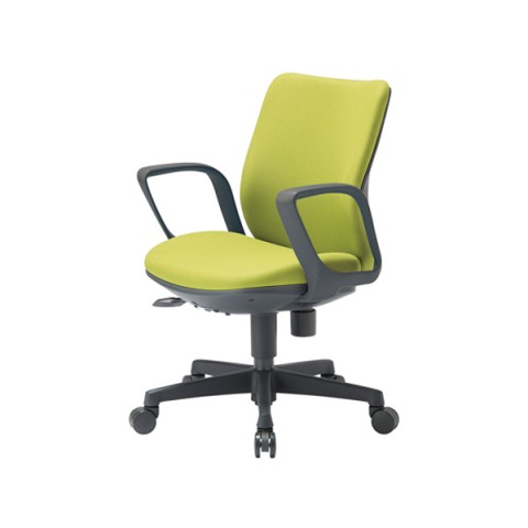 アイコ オフィスチェア  OA-3100 ローバックサークル肘タイプ OA-3115FJ(FG3)YGN