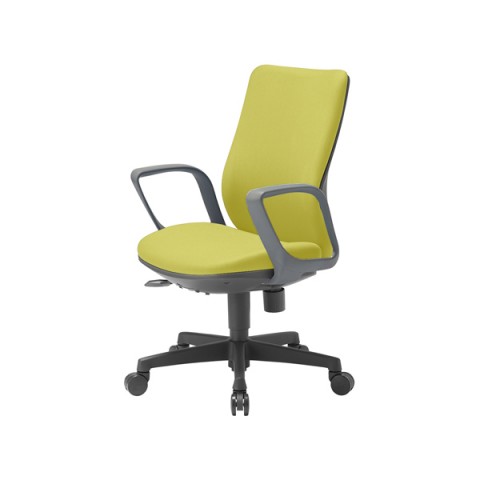 アイコ オフィスチェア  OA-3100 ミドルバックサークル肘タイプ OA-3135FJ(FG3)YGN