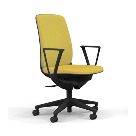 イトーキ オフィスチェア 完成日 組立不要 トルテUチェア スタンダードカラータイプ ハイバック ループ肘付 抗ウイルス布地張り 抵抗付ウレタン双輪キャスター KJ-316PVM-T1U5