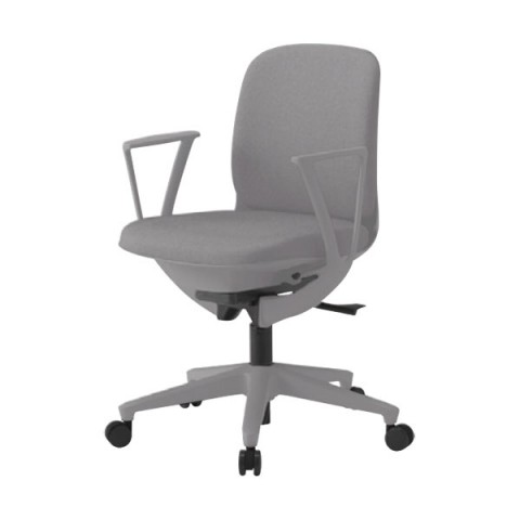 イトーキ オフィスチェア 完成日 組立不要 トルテUチェア ナチュラルカラーシリーズ ローバック ループ肘付 抵抗付ウレタン双輪キャスター KJ-346CFM-GNT6