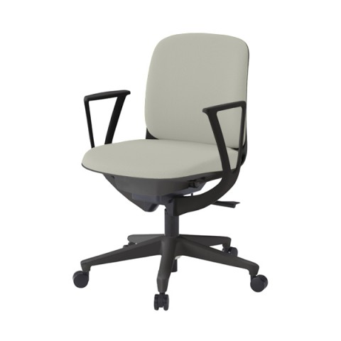 イトーキ オフィスチェア 完成日 組立不要 トルテUチェア スタンダードカラータイプ ローバック ループ肘付 ビニールレザー張り ナイロン双輪キャスター KJ-326DL-T1C8