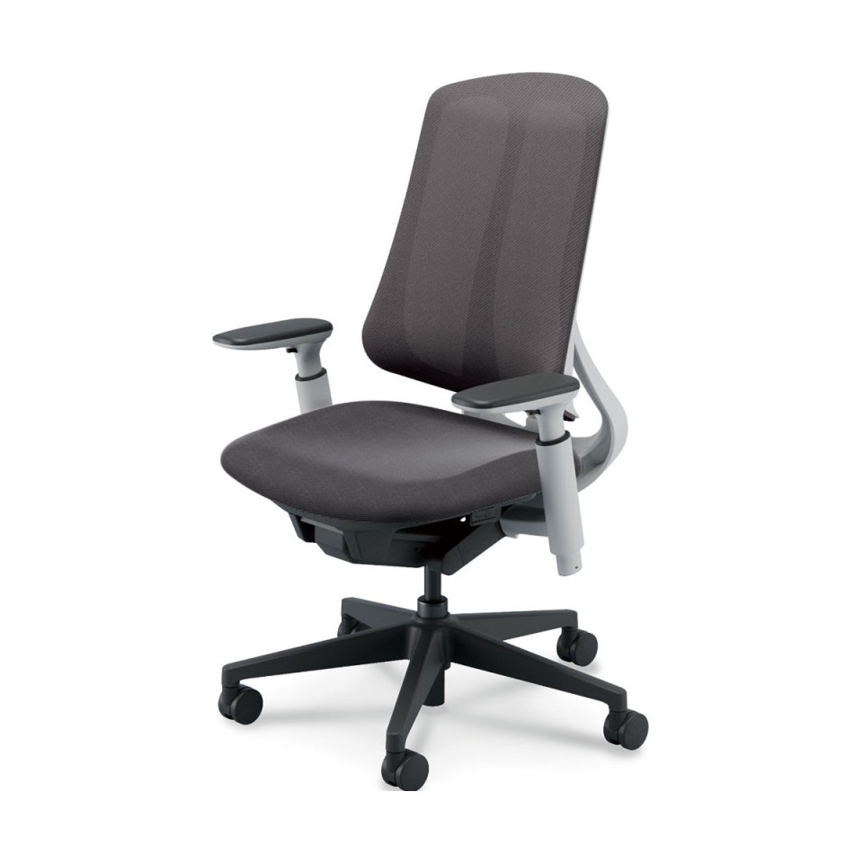 ウチダ オフィスチェア 完成日 組立不要 リーフレク スタンダード張地タイプ ハイバック  ホワイトフレーム アジャスタブル肘 ランバーサポート無  ナイロンキャスター 樹脂脚ブラック RA-330WBAAPA 5-378-3061