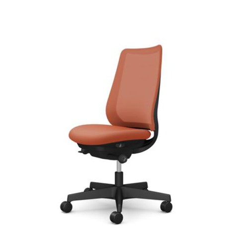 オカムラ オフィスチェア 完成日 組立不要 ポータム スタンダードバック 背メッシュタイプ 肘なし フレームカラー・脚カラー:ブラック ウレタンキャスター 張材:プレーン CF11ZR-FKA8