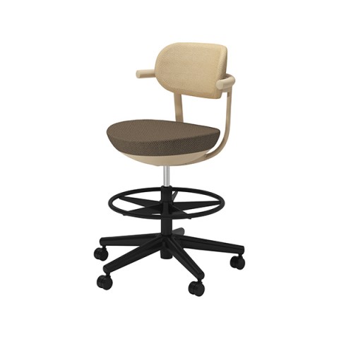 コクヨ オフィスチェア 完成日 組立不要 パロ 背クッションタイプ ハイタイプ 背座別色 本体色:ソフトベージュ C07-B21CU-1KM61K1