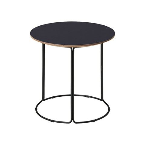 コクヨ ミーティングテーブル 完成日 組立不要 CK-750 リノリウム天板 塗装脚(ブラック) 天板サイズ:φ450 高さ:430mm T75-B13L-F661