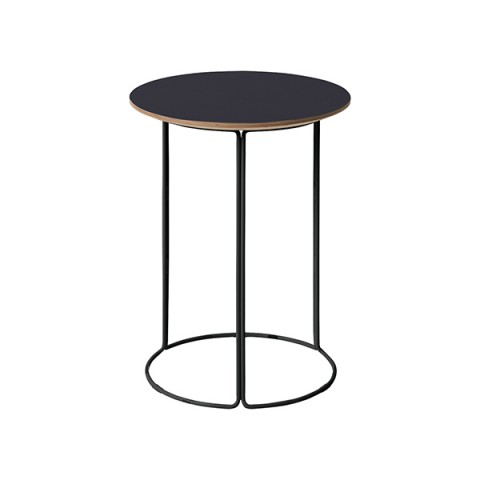 コクヨ ミーティングテーブル 完成日 組立不要 CK-750 リノリウム天板 塗装脚(ブラック) 天板サイズ:φ450 高さ:595mm T75-B14L-F661