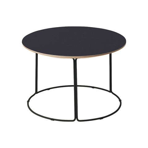 コクヨ ミーティングテーブル 完成日 組立不要 CK-750 リノリウム天板 塗装脚(ブラック) 天板サイズ:φ600 高さ:385mm T75-B22L-F661