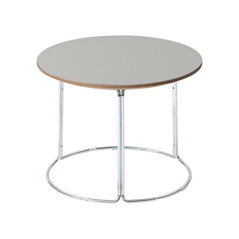 コクヨ ミーティングテーブル 完成日 組立不要 CK-750 リノリウム天板 メッキ脚 天板サイズ:φ450 高さ:335mm T75-M11L-F751