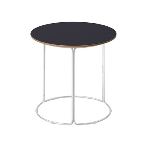 コクヨ ミーティングテーブル 完成日 組立不要 CK-750 リノリウム天板 メッキ脚 天板サイズ:φ450 高さ:430mm T75-M13L-F661