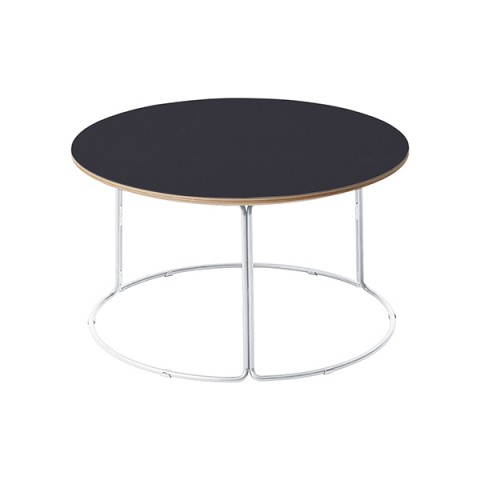 コクヨ ミーティングテーブル 完成日 組立不要 CK-750 リノリウム天板 メッキ脚 天板サイズ:φ600 高さ:335mm T75-M21L-F661